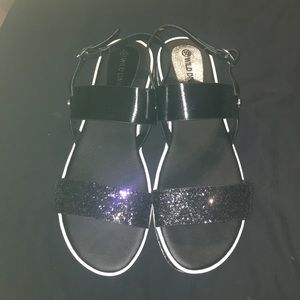 wild diva sparkly sandals